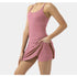 Tennis Dress Women Slip Dresses Sport Halter Skirt  Shorts - ROUTINE FASHION